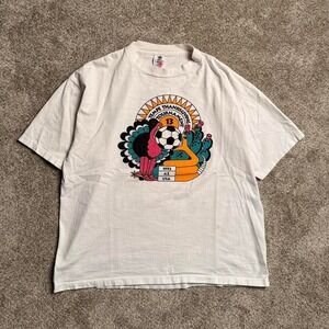 WHITE VINTAGE ADIDAS MADE IN USA "1992 AZ" GRAPHIC TEE